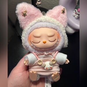 🐱 Cozy Cat Ear Hoodie Romper Outfit – Kawaii Mini Doll Clothes